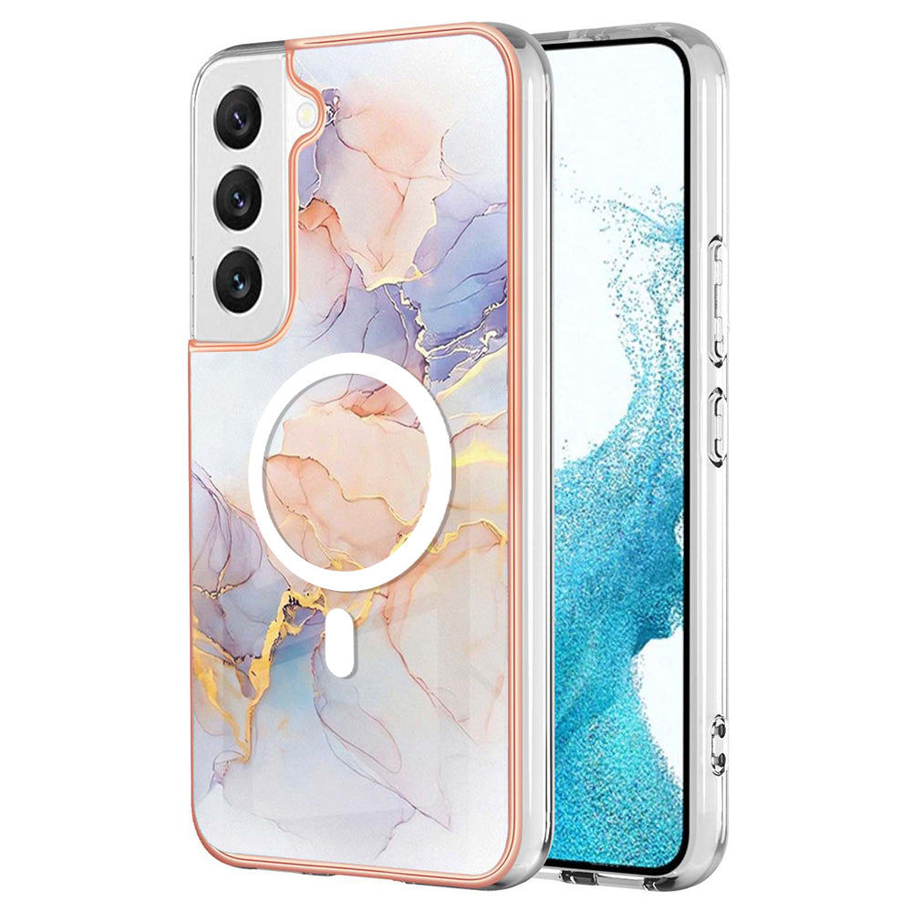YB IMD Series-19 for Samsung Galaxy S22 5G Magnetic IMD Pattern Phone Case Electroplated 2.0mm TPU Cover YB IMD Series-19 for Samsung Galaxy S22 5G Magnetic IMD Pattern Phone Case Electroplated 2.0mm TPU Cover